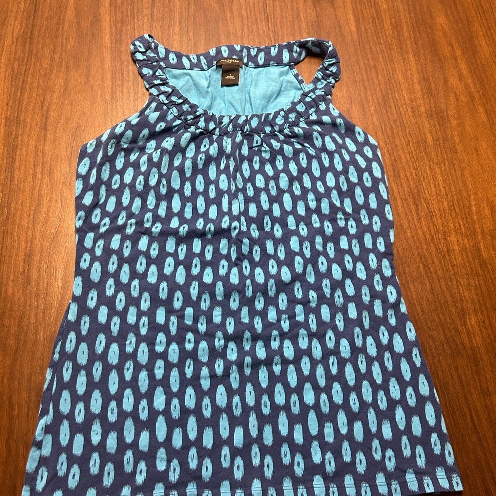 Blue Patterned Women's Top